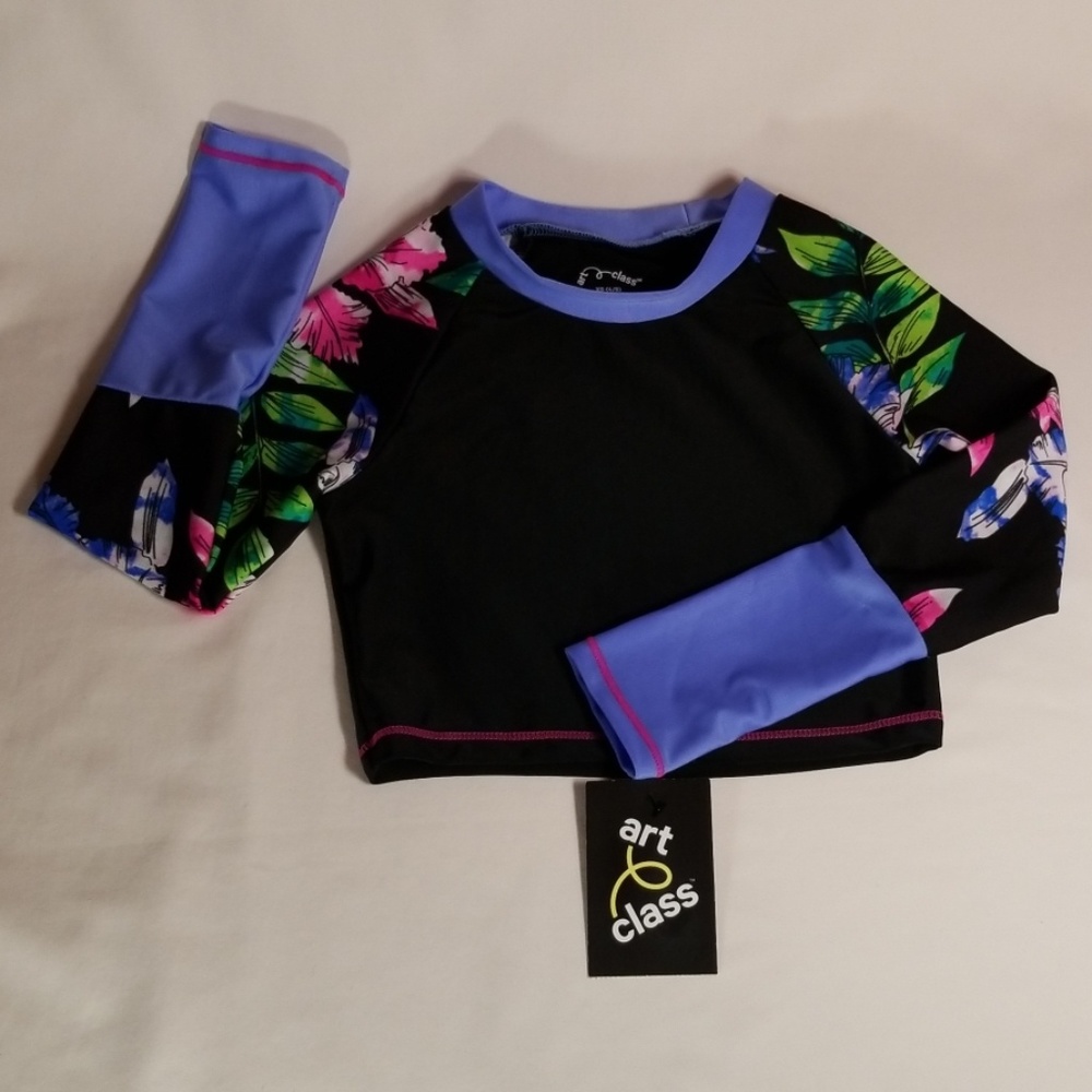 Girl's Swim Top/Bathing Suit Top Sz XS 4-5 SPF 60+